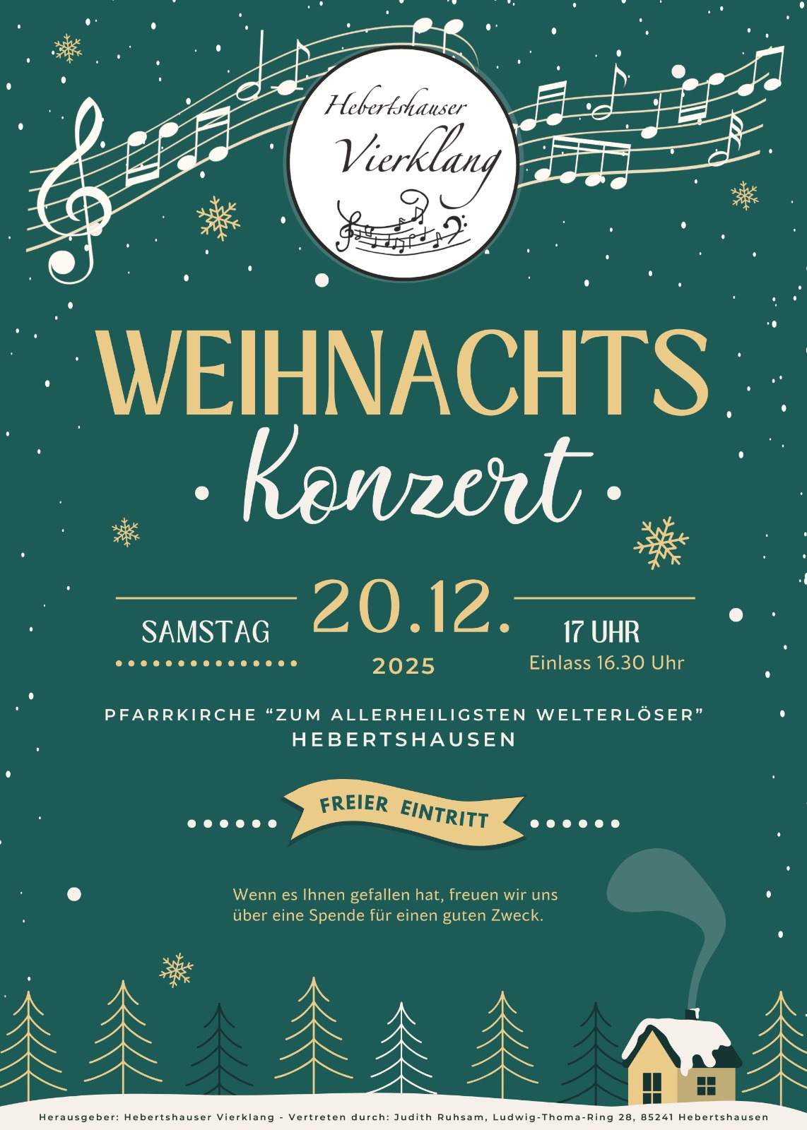 Plakat Weihnachtskonzert 2025
