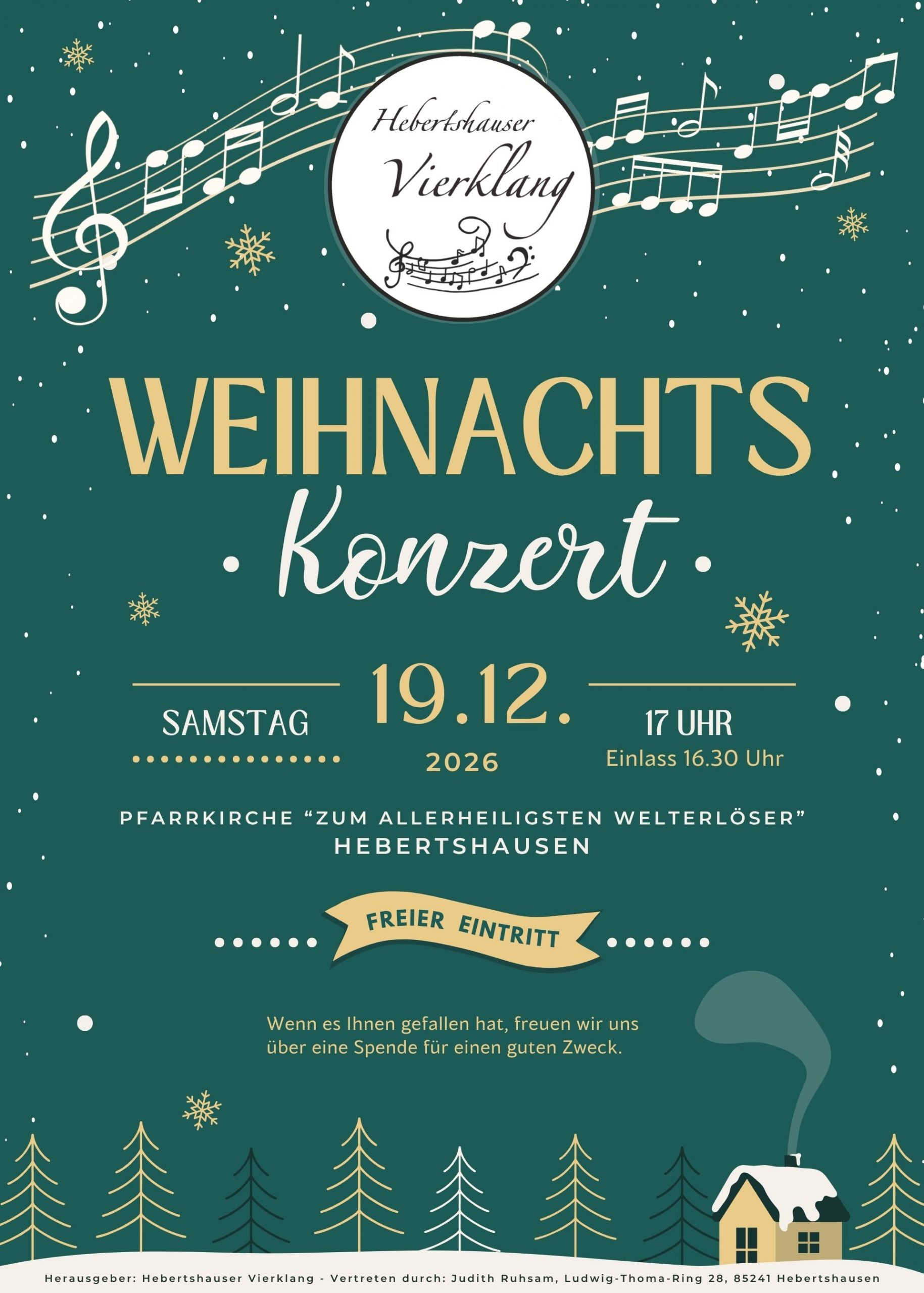 Plakat Weihnachtskonzert 2025